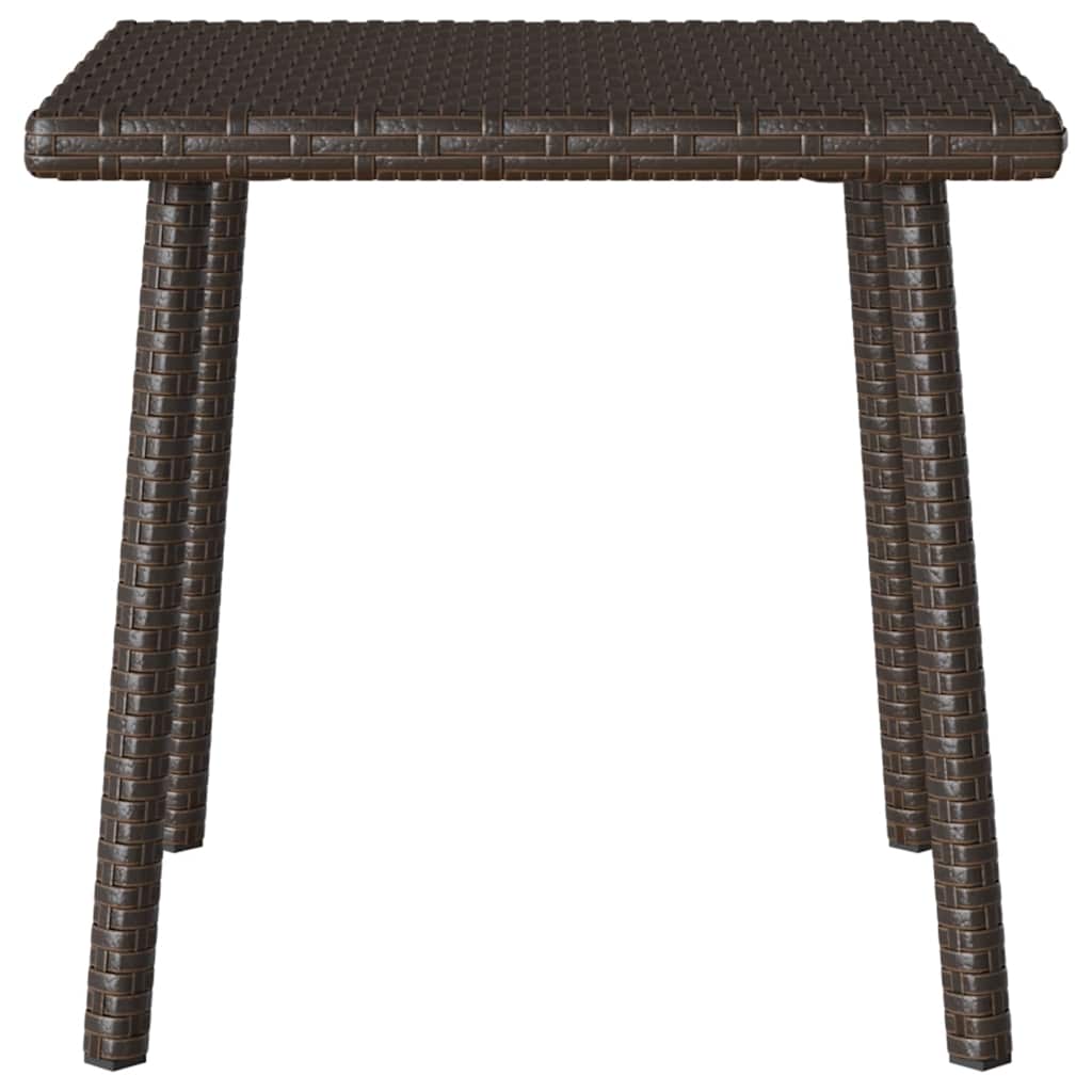 Garden Coffee Table Rectangular Brown 40x40x37 cm Poly Rattan